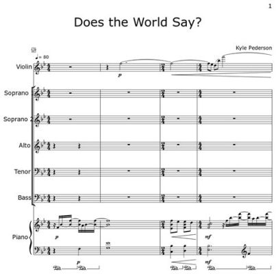 does the world say sheet music